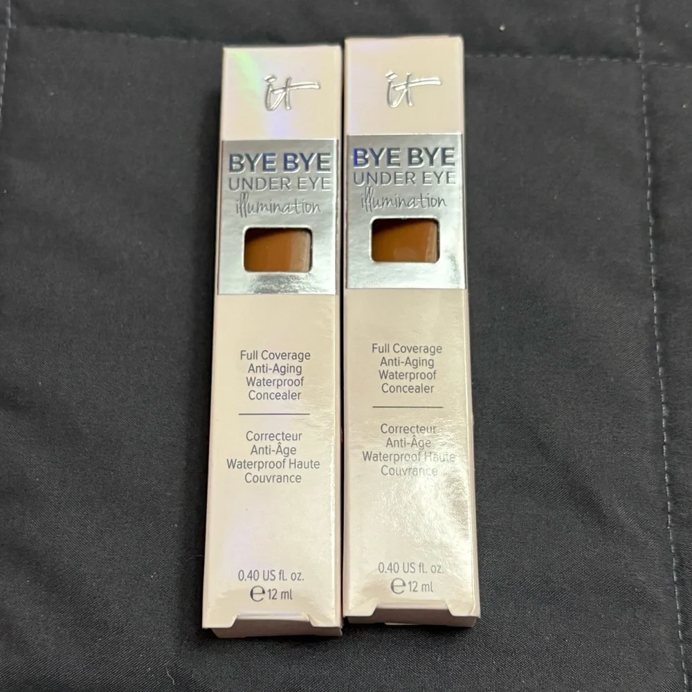 Lot of 2 - IT Cosmetics Bye Bye Under Eye Concealer - 4.5 Warm Deep
